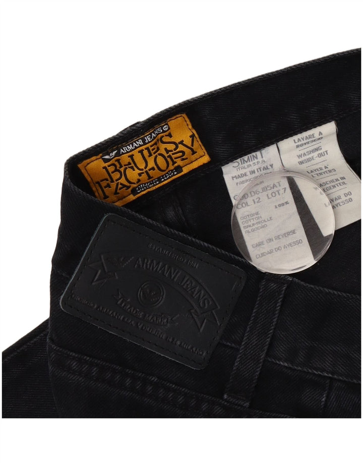 Armani Womens Tapered Jeans W30 L28 Black Cotton