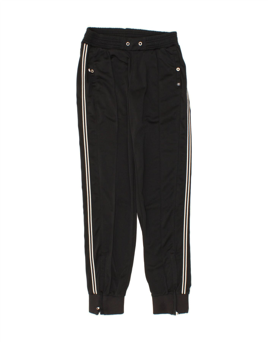 CHAMPION Womens Tracksuit Trousers Joggers UK 4 XS Black Polyester Vintage Champion and Second-Hand Champion from Messina Hembry 