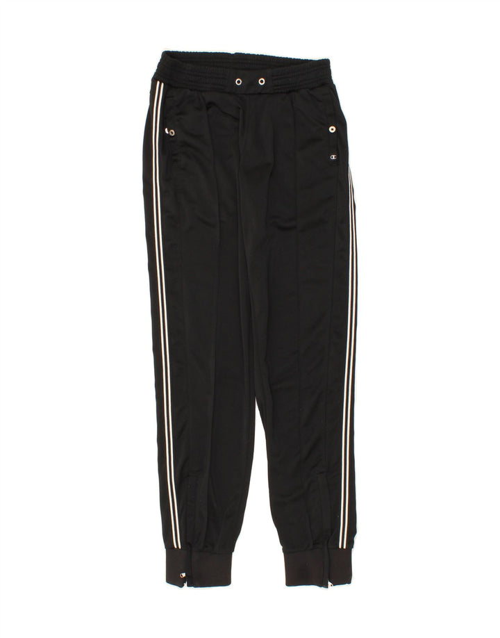 CHAMPION Womens Tracksuit Trousers Joggers UK 4 XS Black Polyester Vintage Champion and Second-Hand Champion from Messina Hembry 