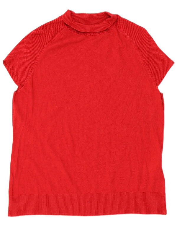 ELENA MIRO Womens Regular Blouse Top UK 14 Medium Red Viscose