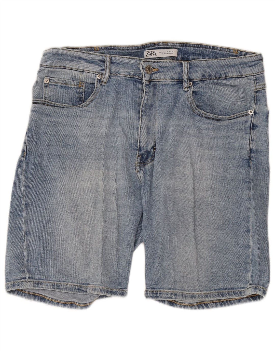 Zara Womens Denim Shorts EU 46 XL W36 Blue Cotton