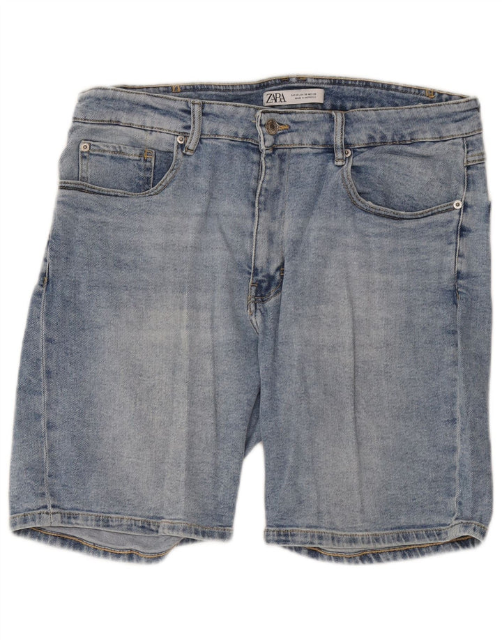 Zara Womens Denim Shorts EU 46 XL W36 Blue Cotton