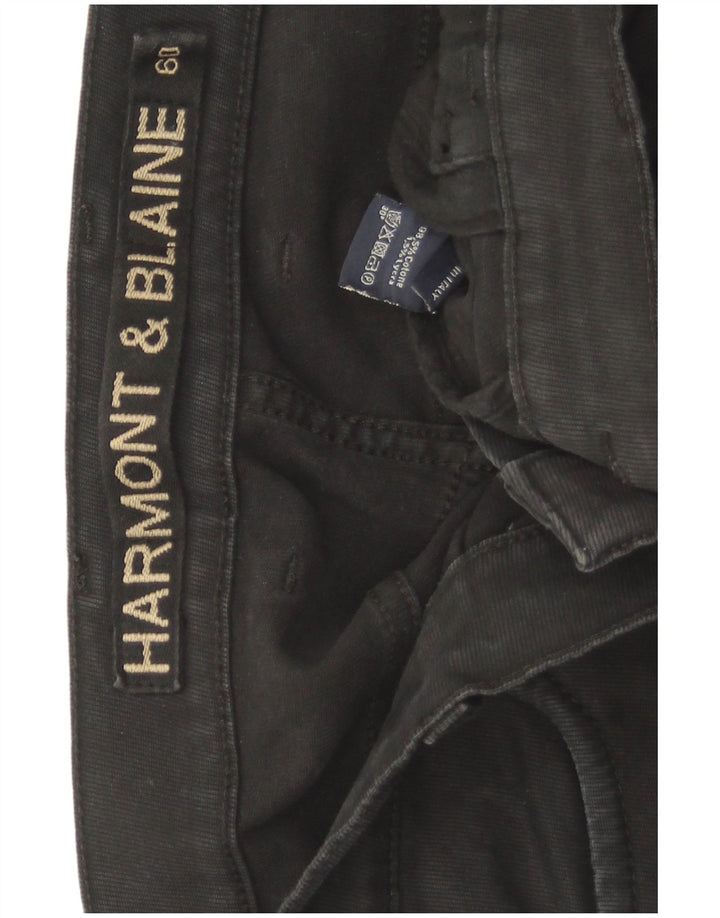 Harmont & Blaine Mens Cropped Jeans W42 L27 Black Cotton
