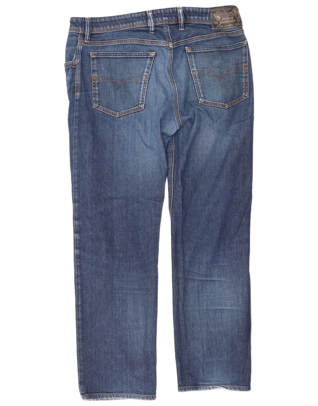 Diesel Mens Waykee Regular Straight Jeans W34 L28 Blue Cotton