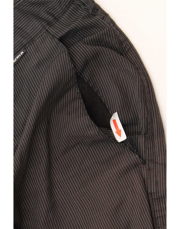 Hurley Mens Chino Shorts W38 XL Black Pinstripe Polyester