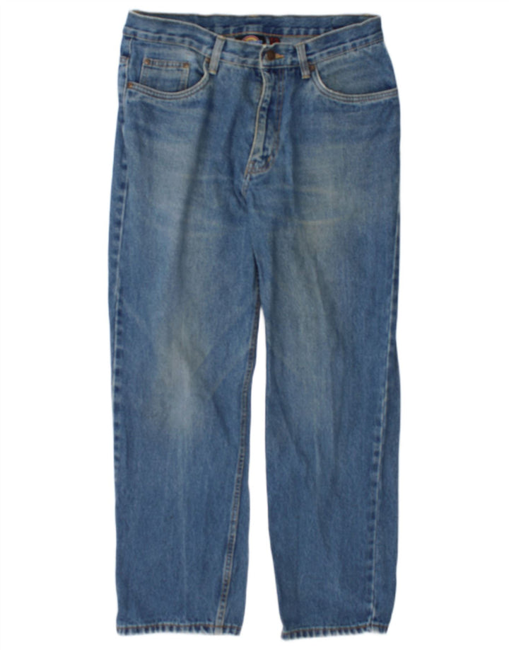 Dickies Mens Straight Jeans W34 L27 Blue Cotton