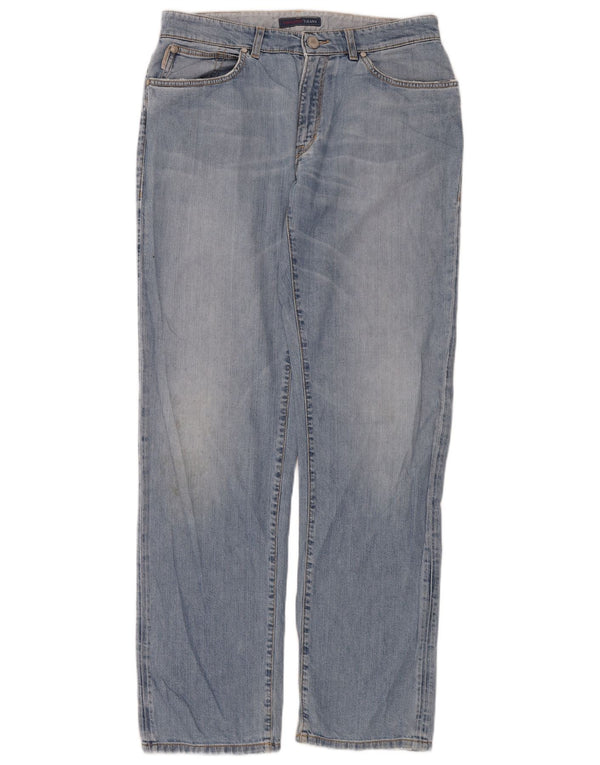 Trussardi Womens Straight Jeans W32 L34 Blue Cotton