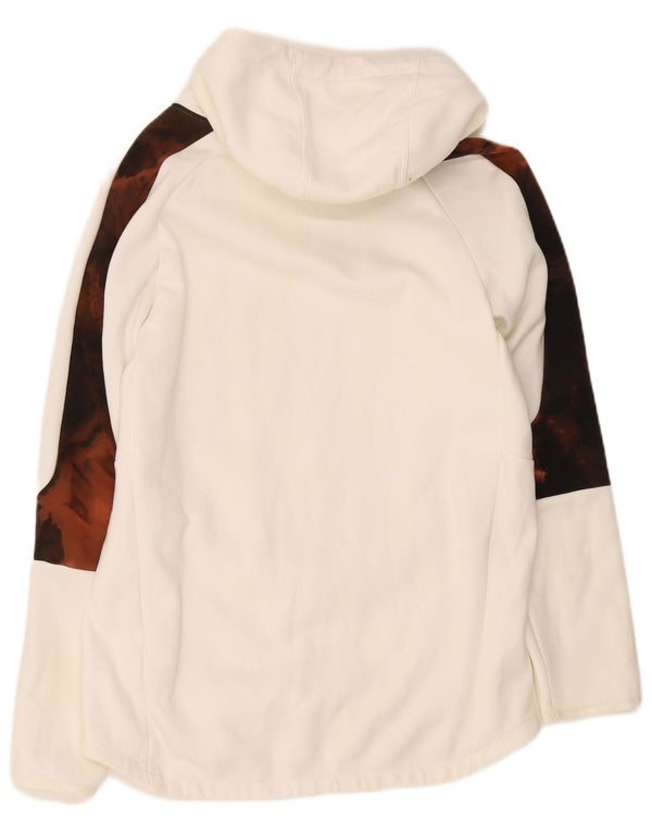Puma Womens Hoodie Jumper UK 16 Large White Colourblock Cotton