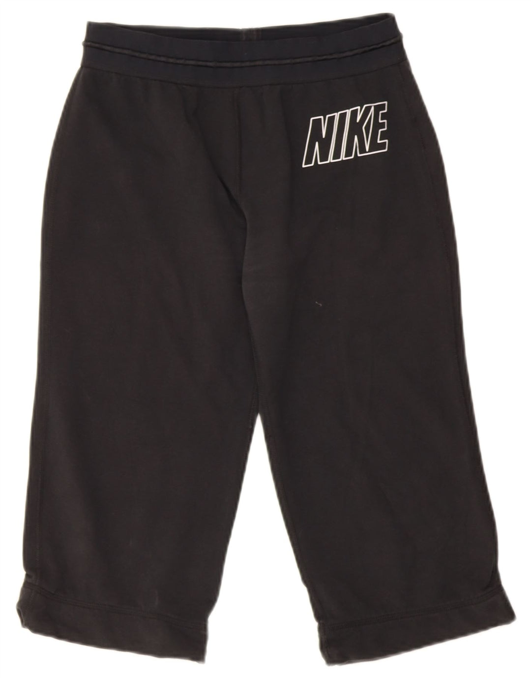 Nike Womens Dri Fit Graphic Capri Tracksuit Trousers UK 12 Medium  Black