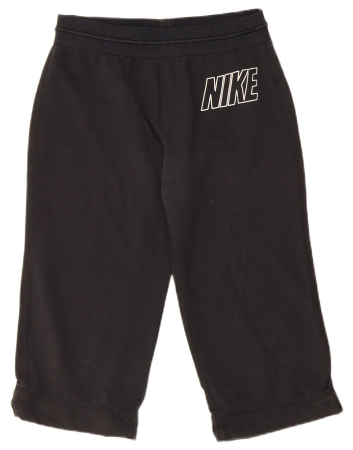 Nike Womens Dri Fit Graphic Capri Tracksuit Trousers UK 12 Medium  Black