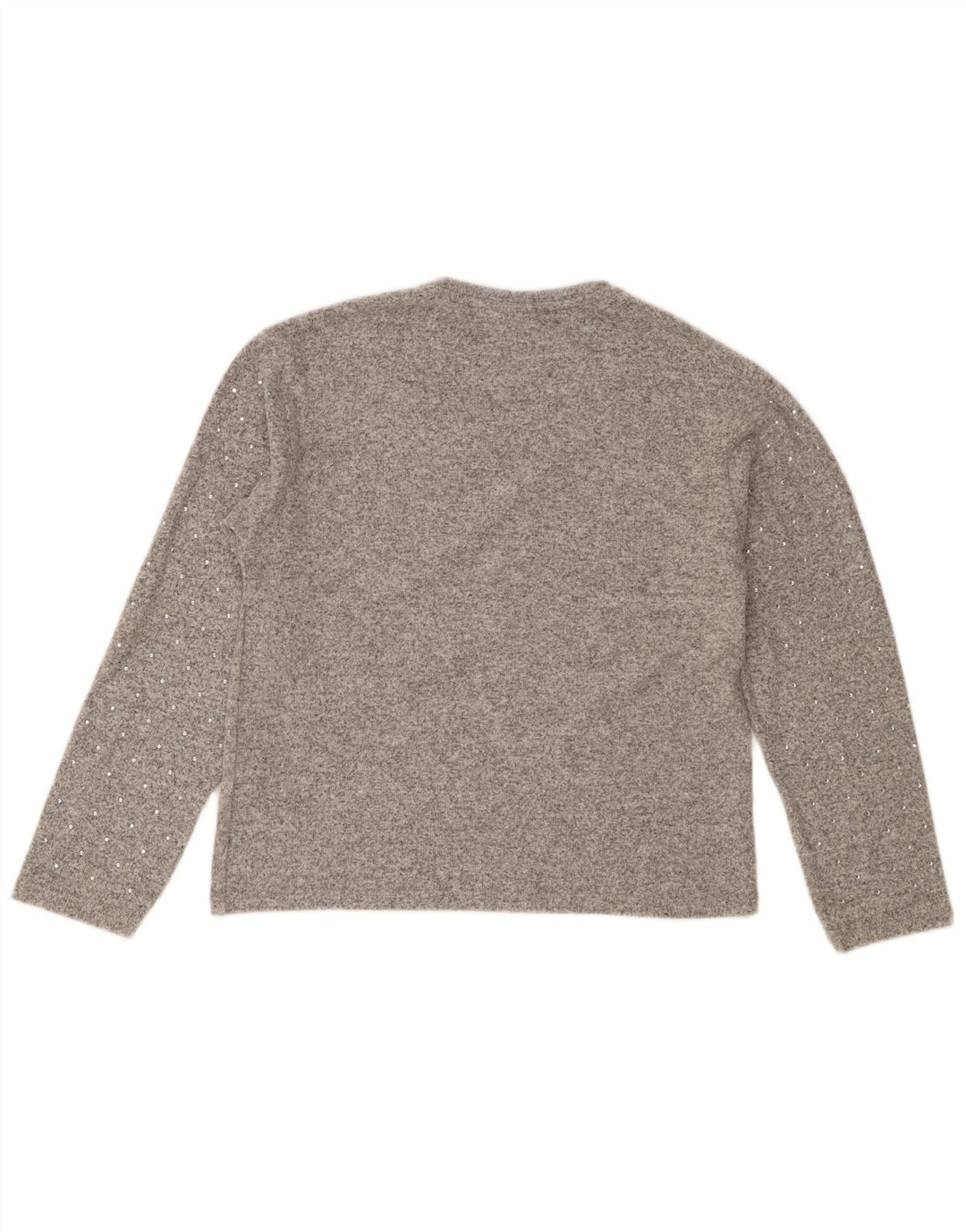 Zara Girls Crew Neck Jumper Sweater 11-12 Years Grey Polyester