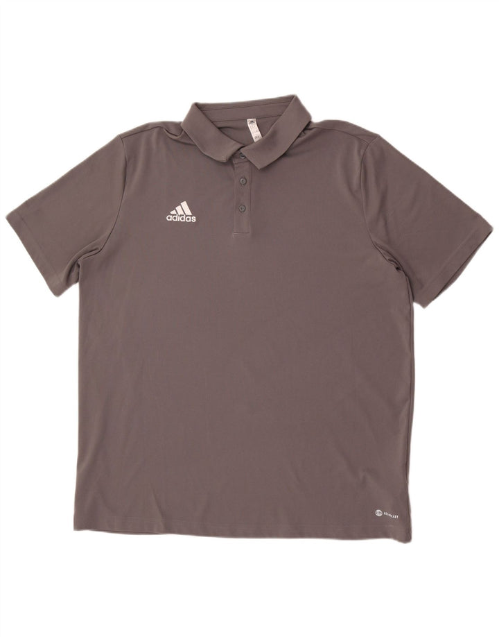 Adidas Mens Aeroready Polo Shirt XL Grey Polyester