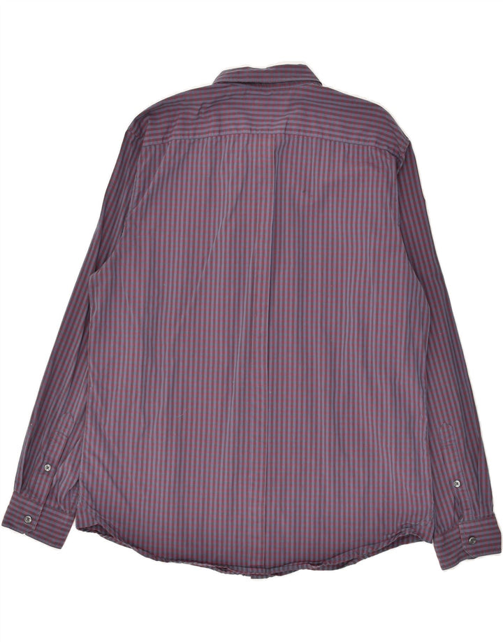 DKNY Mens Shirt XL Purple Check Cotton | Vintage Dkny | Thrift | Second-Hand Dkny | Used Clothing | Messina Hembry 