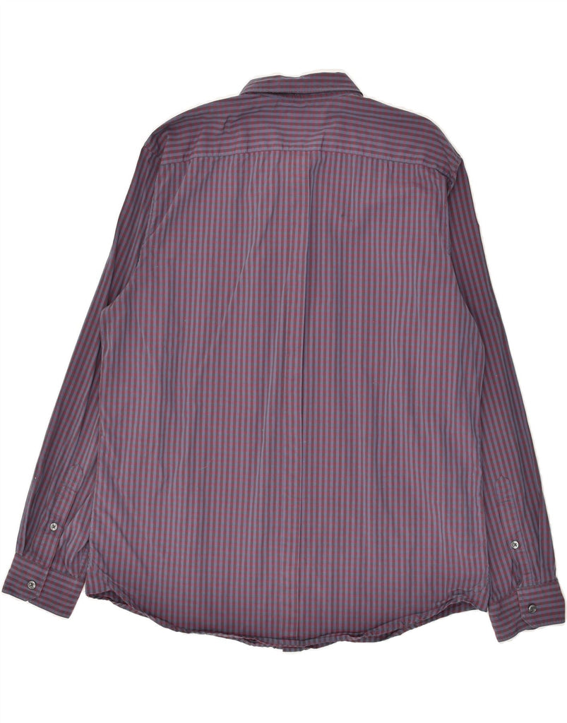 DKNY Mens Shirt XL Purple Check Cotton | Vintage Dkny | Thrift | Second-Hand Dkny | Used Clothing | Messina Hembry 