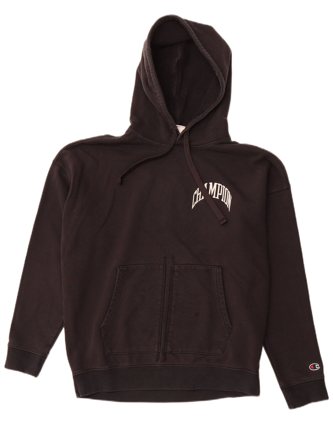 CHAMPION Mens Hoodie Jumper Medium Black Cotton