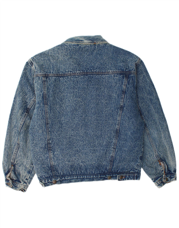Vintage Mens Sherpa Denim Jacket IT 48 Medium Blue Cotton