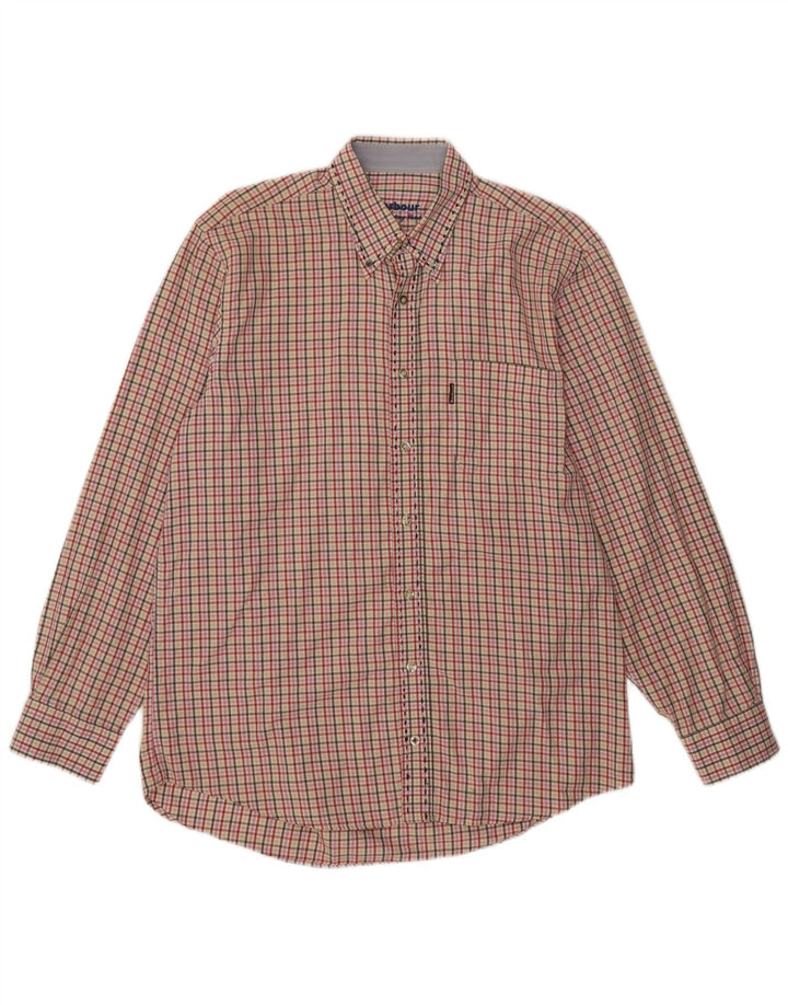 Barbour Mens Shirt Large Multicoloured Gingham Cotton
