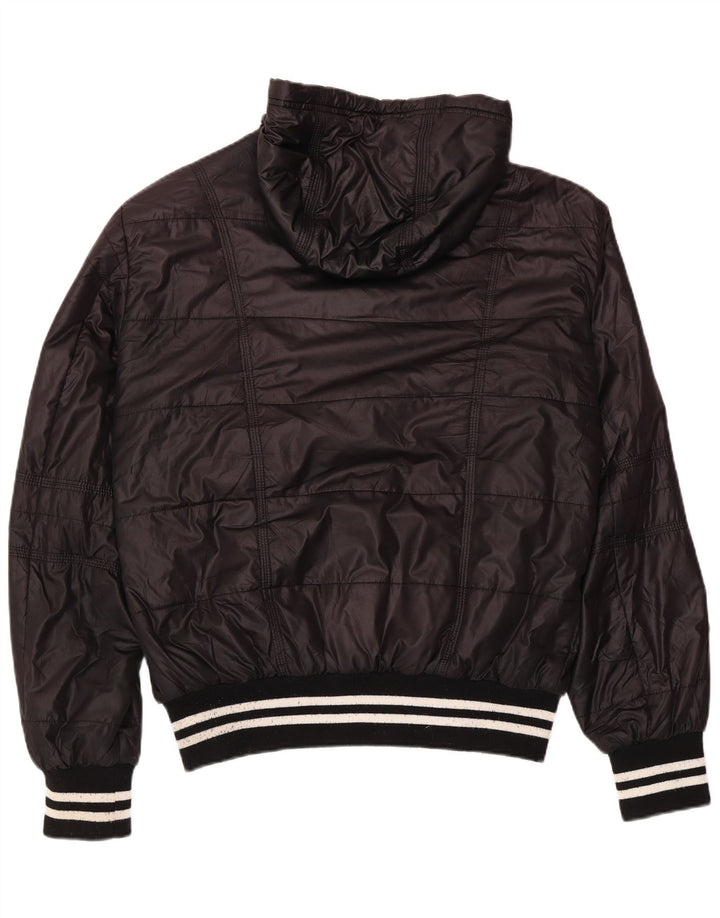 Kappa Mens Hooded Padded Jacket UK 42 XL Black Polyester