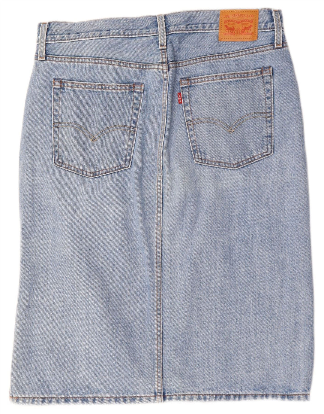 LEVI'S Womens Denim Skirt W32 Large Blue Cotton