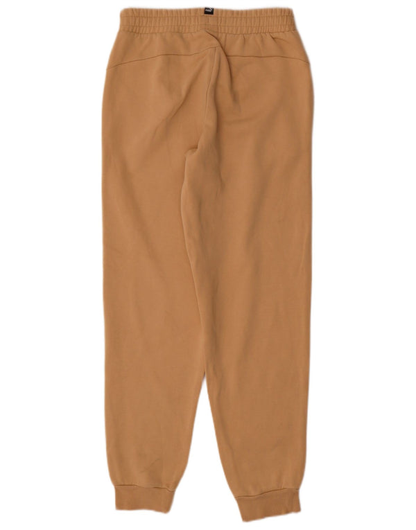 Puma Boys Tracksuit Trousers Joggers 13-14 Years Beige Cotton