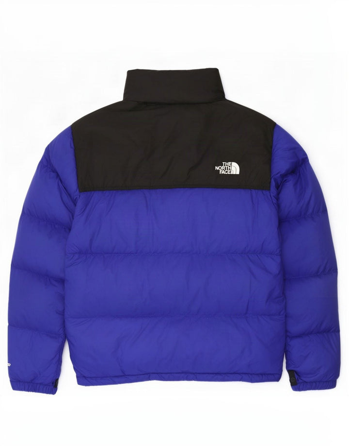 The North Face Womens Oversized Padded Jacket UK 10 Small Blue Colourblock