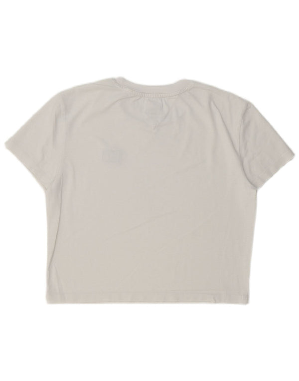Tommy Hilfiger Womens Crop T-Shirt Top UK 10 Small White