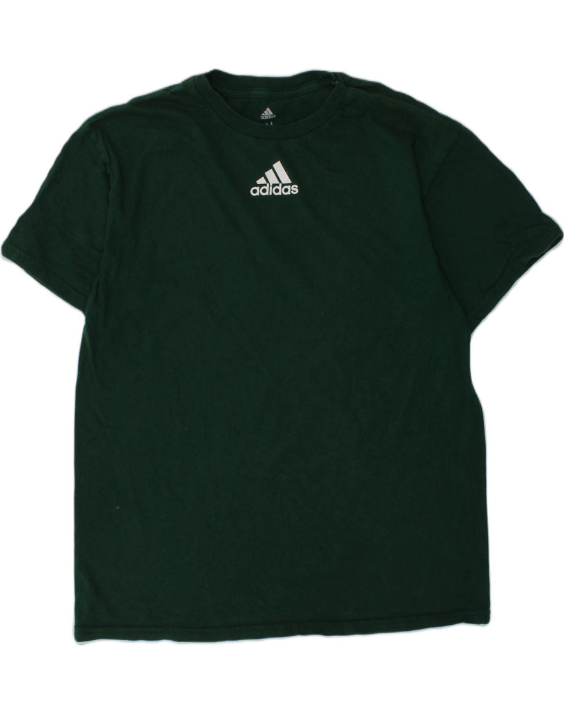 ADIDAS Boys Graphic T-Shirt Top 12-13 Years Medium Green Cotton | Vintage Adidas | Thrift | Second-Hand Adidas | Used Clothing | Messina Hembry 