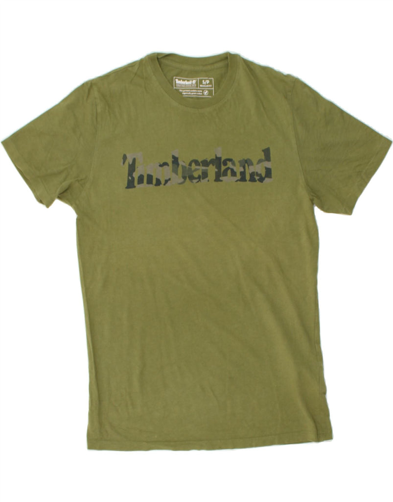 TIMBERLAND Mens Regular Fit Graphic T-Shirt Top Small Green Cotton | Vintage Timberland | Thrift | Second-Hand Timberland | Used Clothing | Messina Hembry 