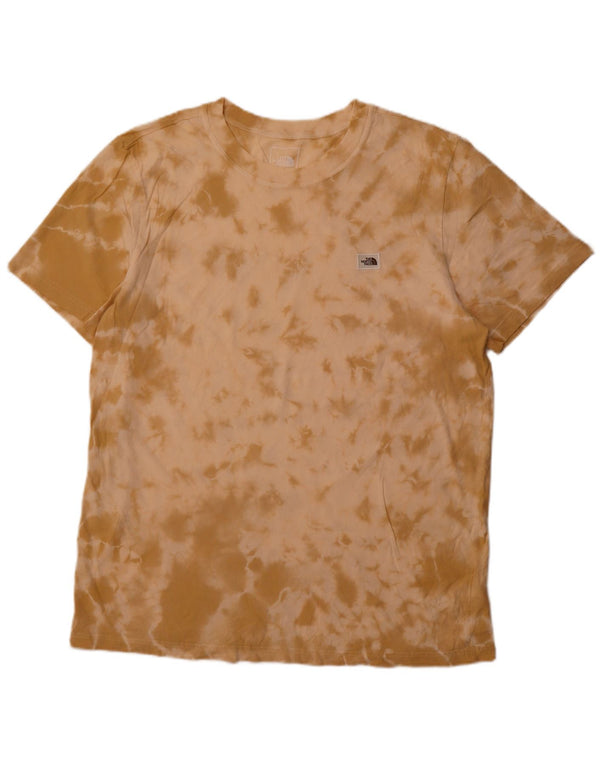 THE NORTH FACE Mens T-Shirt Top XL Brown Tie Dye Cotton