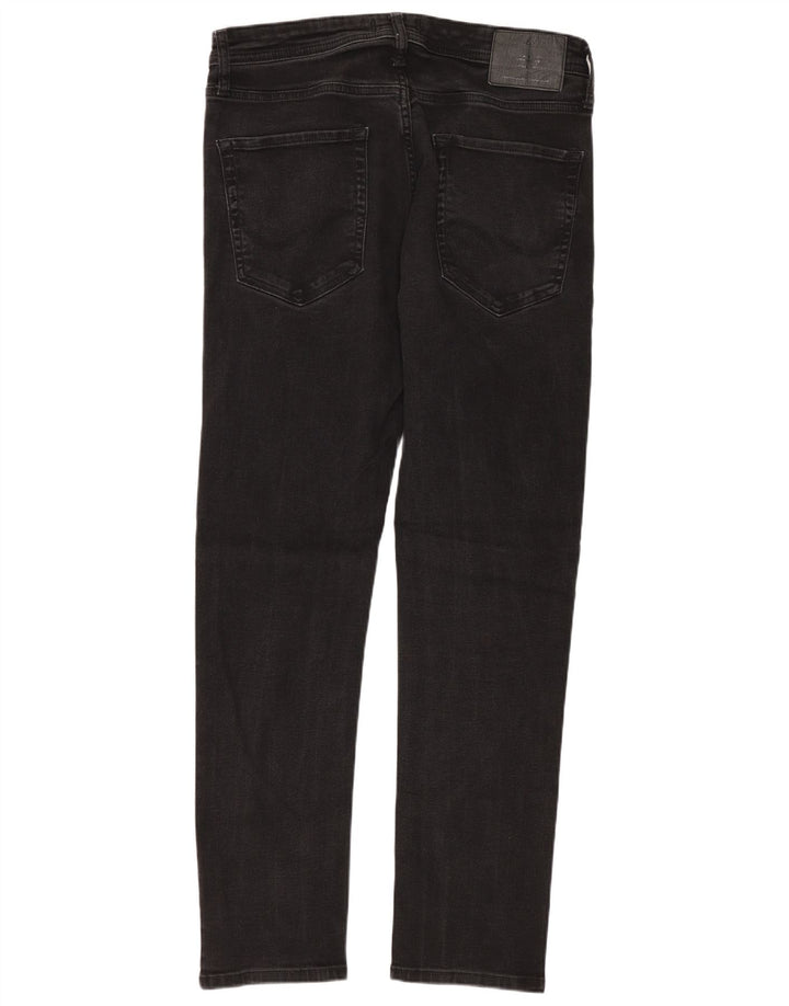Jack & Jones Mens Slim Jeans W32 L32 Black Cotton