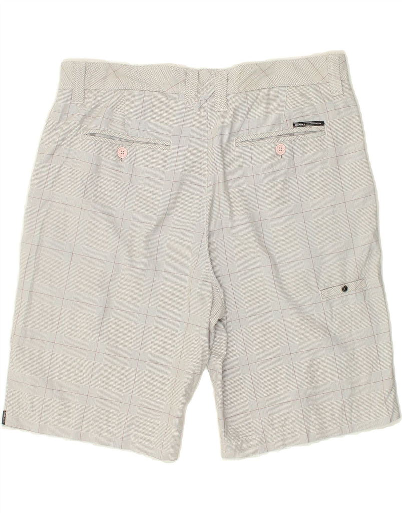 O'NEILL Mens Chino Shorts W36 Large Grey Check Polyester | Vintage O'Neill | Thrift | Second-Hand O'Neill | Used Clothing | Messina Hembry 