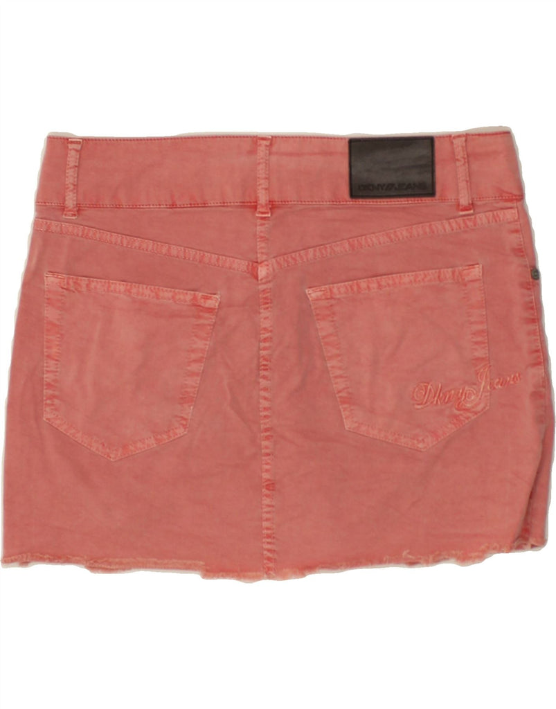 DKNY Womens Low Waist Denim Skirt W32 Medium  Pink Cotton | Vintage Dkny | Thrift | Second-Hand Dkny | Used Clothing | Messina Hembry 