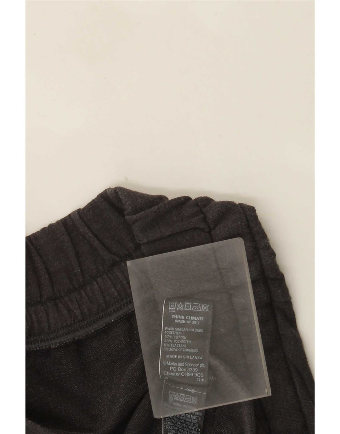 Marks & Spencer Womens Tracksuit Trousers UK 12 Medium Grey Cotton