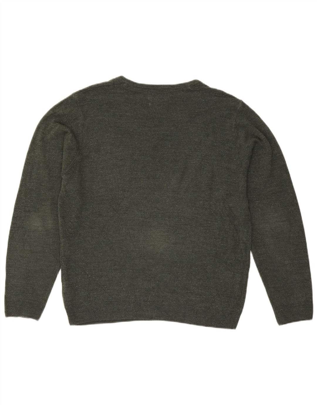 Marks & Spencer Mens V-Neck Jumper Sweater Large Green