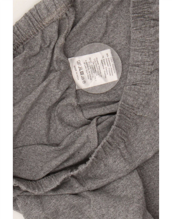 Lotto Womens Graphic Leggings UK 12 Medium Grey Cotton