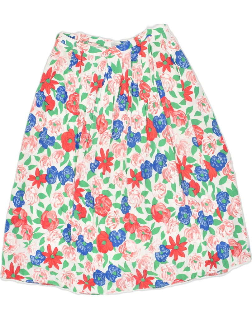 VINTAGE Womens High Waist A-Line Skirt IT 42 Medium W26 Multicoloured | Vintage Vintage | Thrift | Second-Hand Vintage | Used Clothing | Messina Hembry 