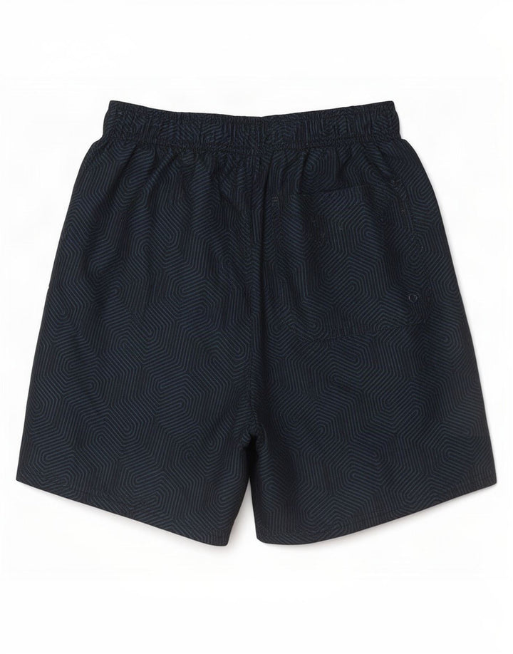 Mountain Warehouse Mens Sport Shorts Small Navy Blue Geometric Polyester
