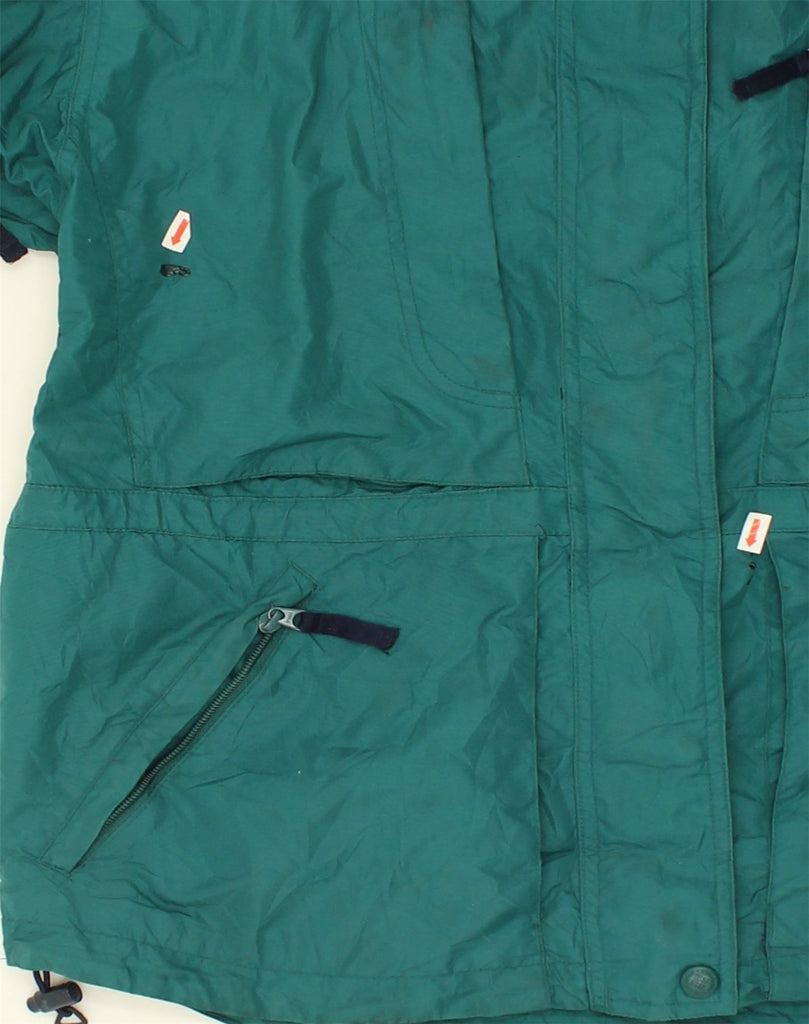 COLUMBIA Womens Windbreaker Jacket UK 16 Large Green Colourblock Polyester | Vintage Columbia | Thrift | Second-Hand Columbia | Used Clothing | Messina Hembry 