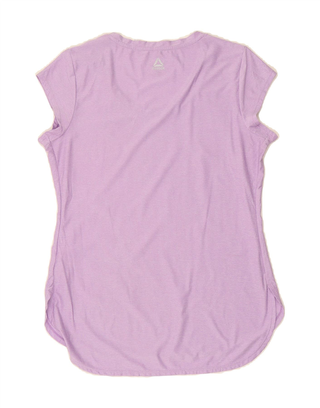 REEBOK Womens Graphic T-Shirt Top UK 14 Medium Purple Polyester Vintage Reebok and Second-Hand Reebok from Messina Hembry 