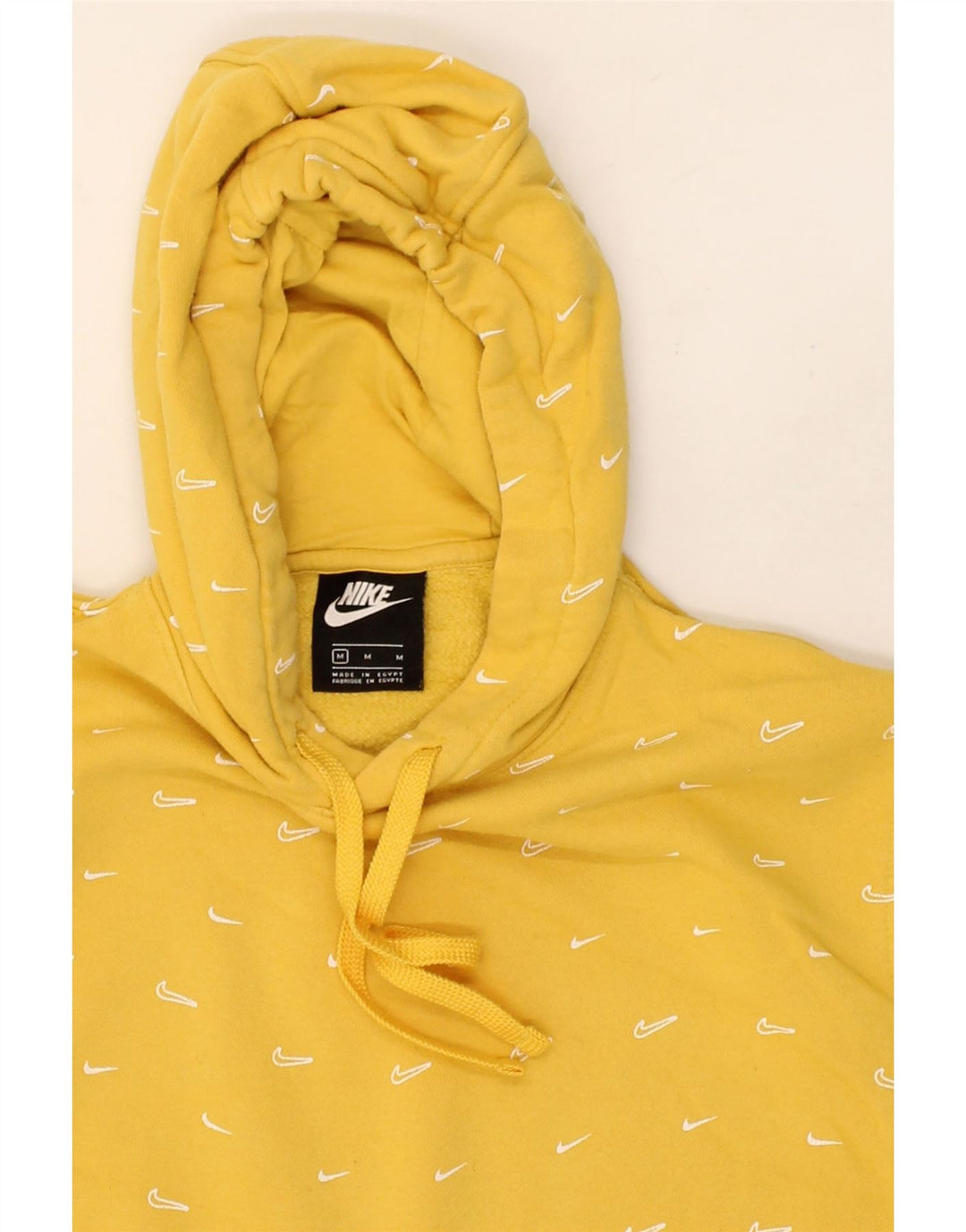 NIKE Womens Hoodie Jumper UK 14 Medium Yellow Cotton Vintage Nike and Second-Hand Nike from Messina Hembry 