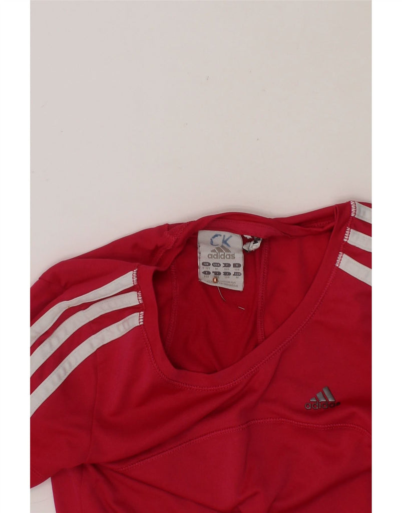 ADIDAS Girls Climalite T-Shirt Top 8-9 Years Pink Polyester Vintage Adidas and Second-Hand Adidas from Messina Hembry 