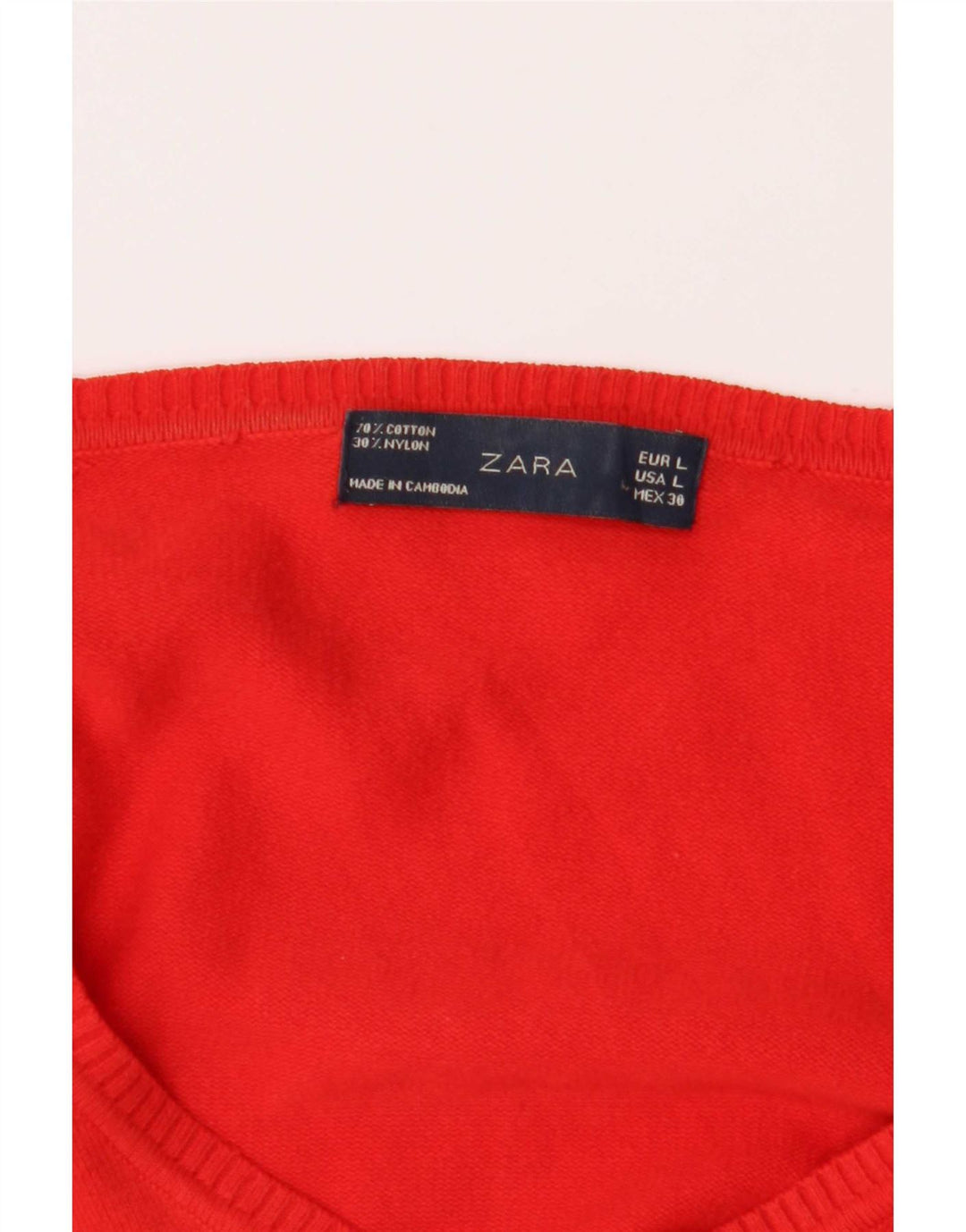 Zara Womens Cardigan Sweater UK 14 Large Red