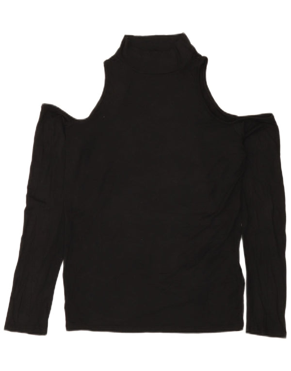 Lipsy Womens Off Shoulder Blouse Top UK 12 Medium Black Viscose