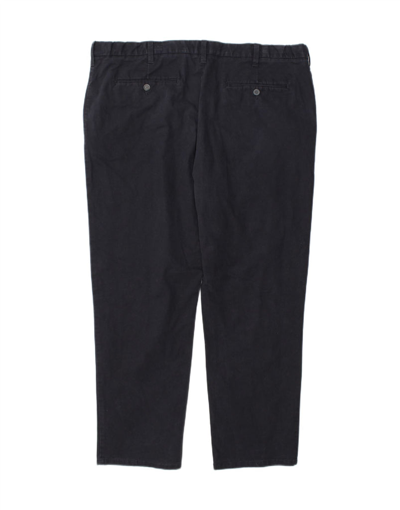 MARKS & SPENCER Mens Regular Straight Chino Trousers W42 L31 Navy Blue Vintage Marks & Spencer and Second-Hand Marks & Spencer from Messina Hembry 