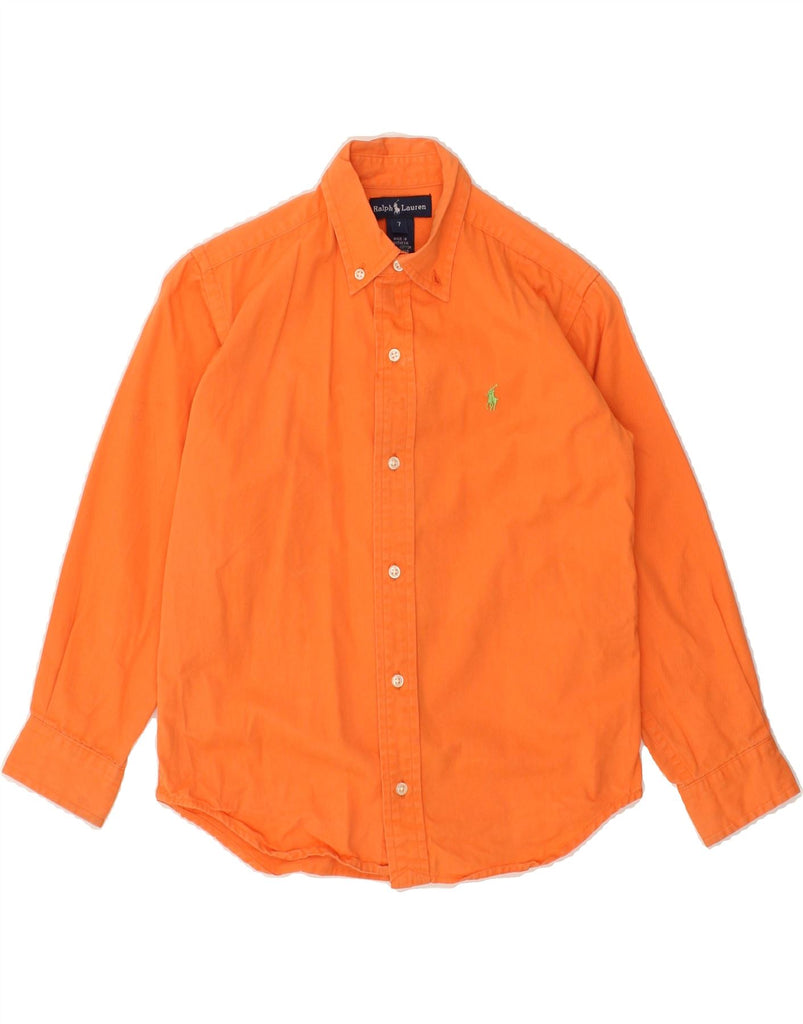 RALPH LAUREN Boys Shirt 6-7 Years Orange Cotton | Vintage Ralph Lauren | Thrift | Second-Hand Ralph Lauren | Used Clothing | Messina Hembry 