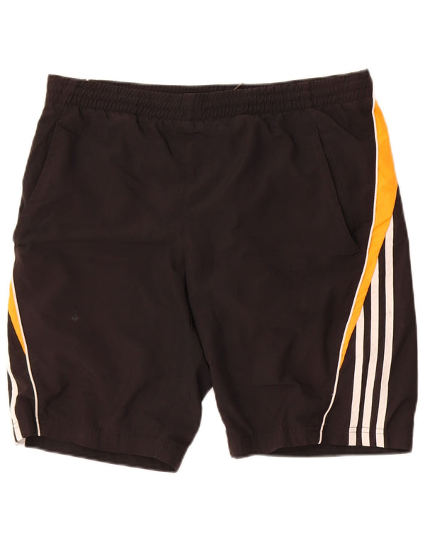 Adidas Boys Sport Shorts 12-13 Years  Black Colourblock Polyester