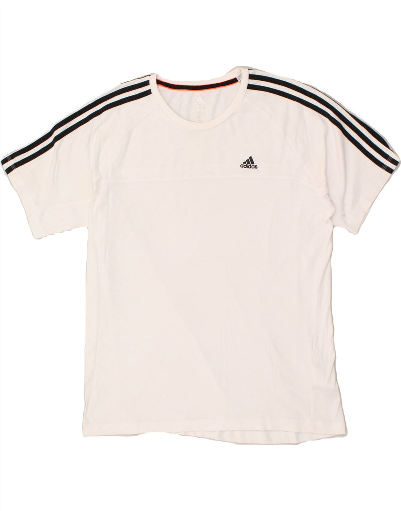 ADIDAS Mens T-Shirt Top Medium White Cotton | Vintage Adidas | Thrift | Second-Hand Adidas | Used Clothing | Messina Hembry 