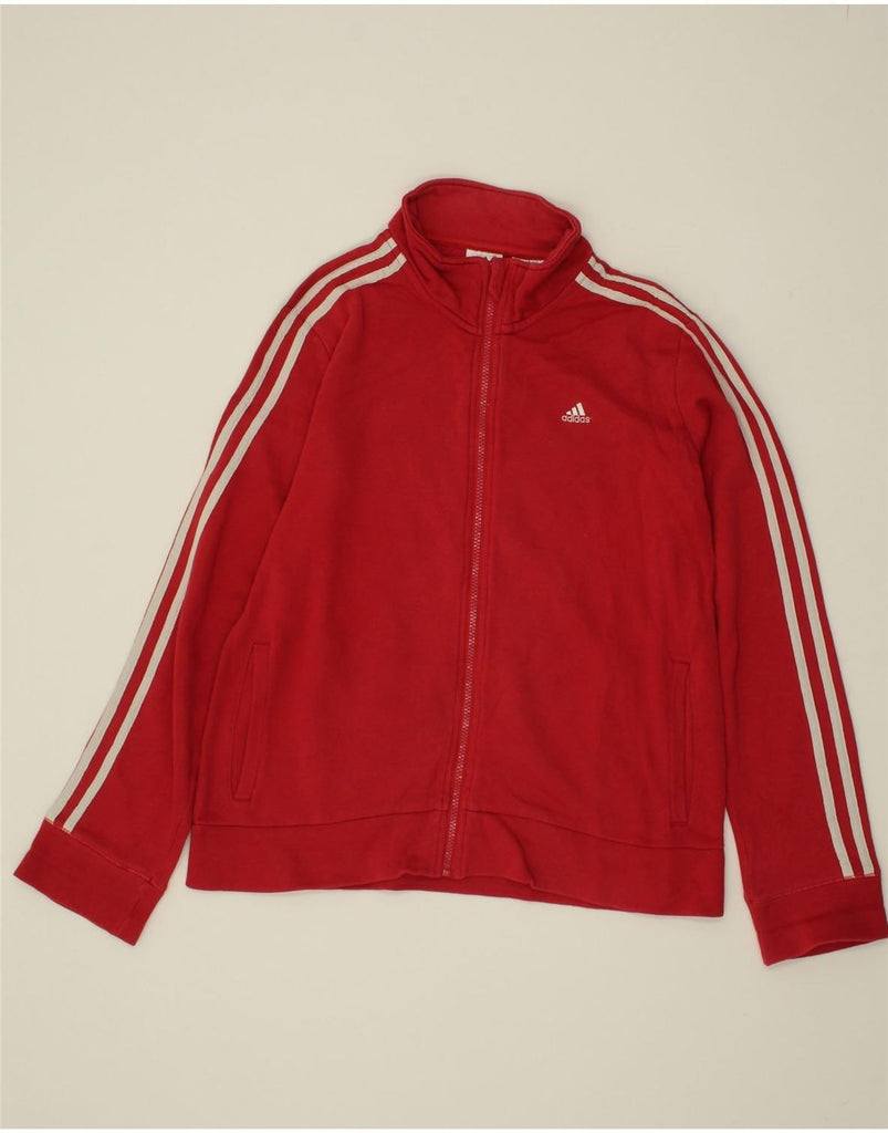 ADIDAS Boys Tracksuit Top Jacket 13-14 Years Red Cotton Vintage Adidas and Second-Hand Adidas from Messina Hembry 