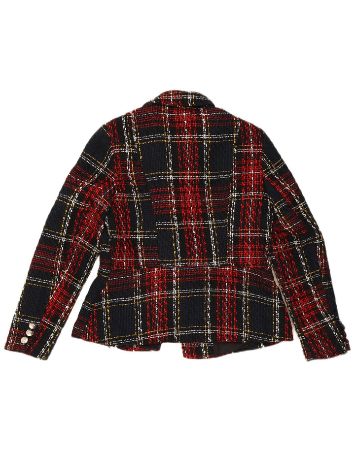 Lipsy Womens Blazer Jacket UK 16 Large Red Check Polyester