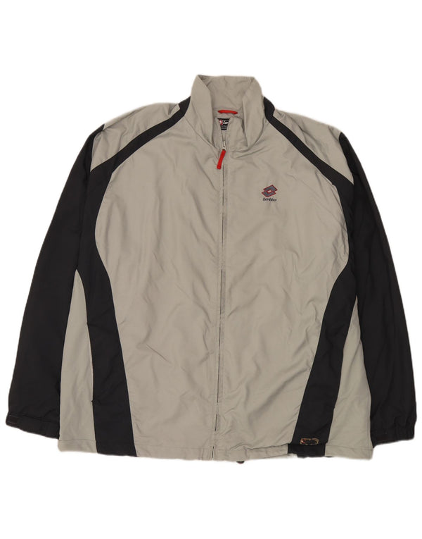 Lotto Mens Tracksuit Top Jacket 3XL Grey Colourblock Polyester
